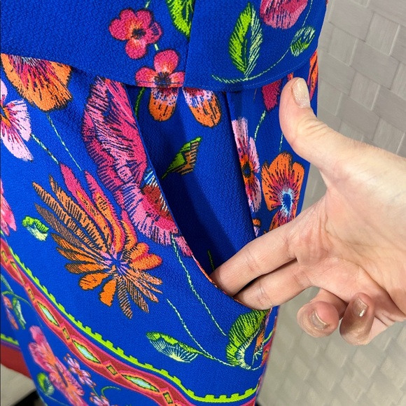 Rabbit Rabbit Rabbit Blue and Red Floral Dress - Picture 6 of 9